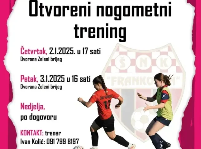 Otvoreni Trening ženski Nogomet Frankopan