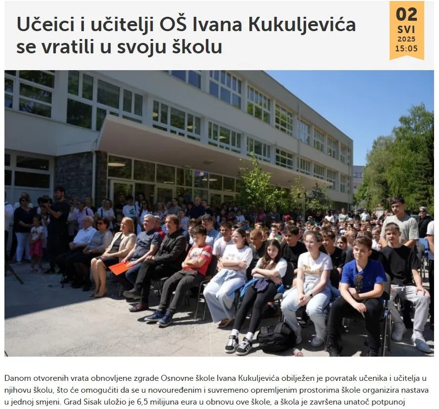 Kukuljević fotka weba grada početak nastave