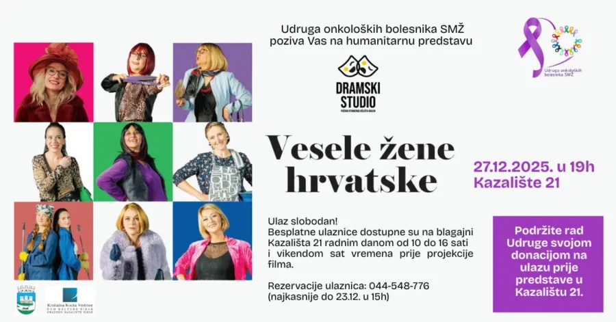 VESELE ŽENE HRVATSKE 27.12.2025. u 19h, Kazalište