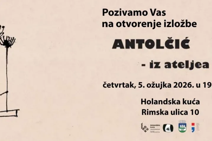 Pozivnica za izložbu Antolčić iz ateljea