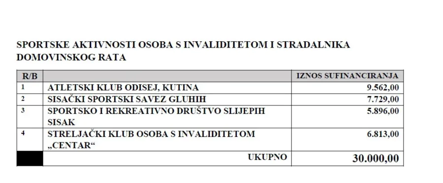 Sportski klubovi smž invaliditet